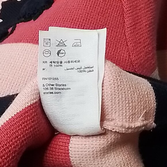 PARIS ATELIER & OTHER STORIES MULTI-COLORED STRIPED MOCK SWEATER SIZE S - Picture 8 of 8